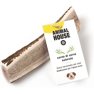 Animal House 100% Deer Horns for Dog Chewing Bone Toy, Natural to keep teeth and gums healthy and clean.All sizes (L) Animal House 100% Deer Horns for Dog Chewing Bone Toy, Natural to keep teeth and gums healthy and clean.All sizes (L)