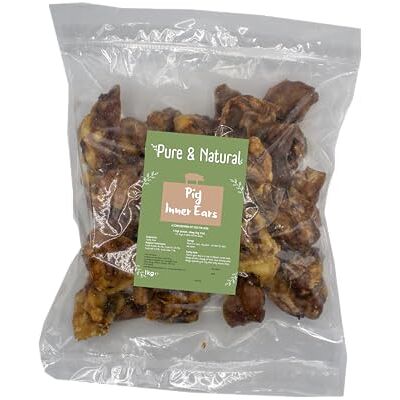 Pure Pig Inner Ears Dog Chews 100% Natural Dog Treats for Large Dogs Healthy Pigs Ears for Dogs Bulk Dog Treats 1kg Pure Pig Inner Ears Dog Chews 100% Natural Dog Treats for Large Dogs Healthy Pigs Ears for Dogs Bulk Dog Treats 1kg