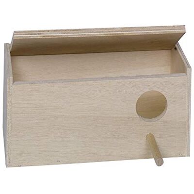 Nobby Budgie Nesting Box with Hole on Right 28.5 x 14.0 x 14.0 cm Nobby Budgie Nesting Box with Hole on Right 28.5 x 14.0 x 14.0 cm