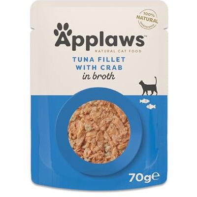 Applaws Tuna Crab Broth Cat Food - 12 x 70g Applaws Tuna Crab Broth Cat Food - 12 x 70g