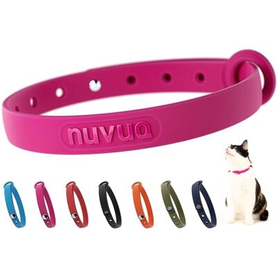 Nuvuq Comfortable, Soft and Light Cat Collar with Breakaway Snap Button (Raspberry Pink) Nuvuq Comfortable, Soft and Light Cat Collar with Breakaway Snap Button (Raspberry Pink)