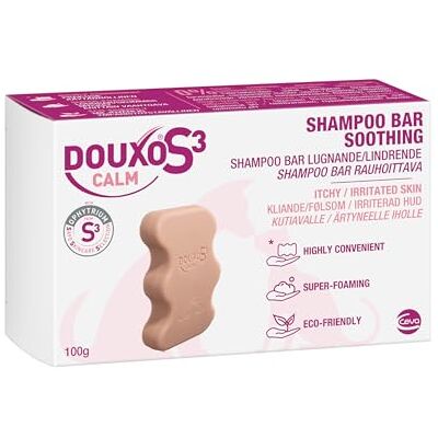 Douxo S3 Calm Itch Relief Shampoo Bar for Dogs & Cats – Soothes Sensitive, Irritated Skin, Supports Skin Barrier, Hydrates & Cleanses Gently – Vet Recommended and Clinically Proven Douxo S3 Calm Itch Relief Shampoo Bar for Dogs & Cats – Soothes Sensitive, Irritated Skin, Supports Skin Barrier, Hydrates & Cleanses Gently – Vet Recommended and Clinically Proven