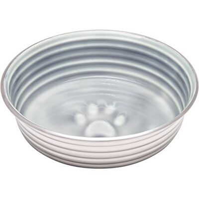 LOVING PETS Le Bol Glazed Interior Stainless Steel Dog Bowl Non-Slip Dishwasher Safe Durable Pet Dish Parisian Grey Medium (850 ml) LOVING PETS Le Bol Glazed Interior Stainless Steel Dog Bowl Non-Slip Dishwasher Safe Durable Pet Dish Parisian Grey Medium (850 ml)