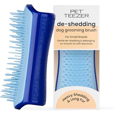 Pet Teezer Tangle Teezer Small Small De-Shedding Grooming Brush Dry or Bath Brush The Perfect Deshedding Brush for Dogs Navy & Sky Blue Pet Teezer Tangle Teezer Small Small De-Shedding Grooming Brush Dry or Bath Brush The Perfect Deshedding Brush for Dogs Navy & Sky Blue