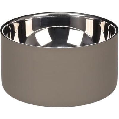 Flamingo FEEDING AND DRINKING BOWL XARA ROUND TAUPE 15x7,4CM 700ML Flamingo FEEDING AND DRINKING BOWL XARA ROUND TAUPE 15x7,4CM 700ML