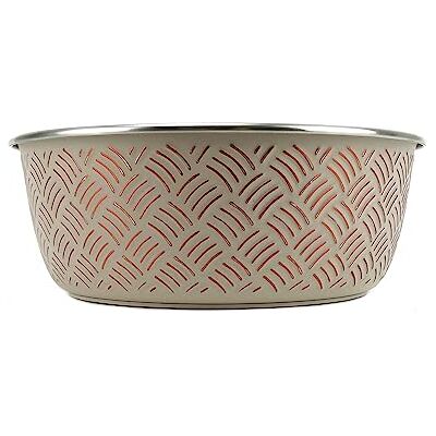 CLASSIC Luxury Weave Embossed Non-Slip Stainless Steel Dog Dish 1900ml (dia. 205mm) CLASSIC Luxury Weave Embossed Non-Slip Stainless Steel Dog Dish 1900ml (dia. 205mm)