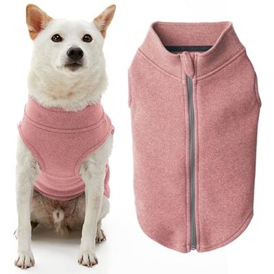 GOOBY Zip Up Microfiber Fleece Dog Sweater Pink, X-Large Warm Double Layered Soft Microfiber Fleece Step-in Dog Jacket Without Ring Leash Winter Dog Sweaters for Small Dogs and Medium Dogs GOOBY Zip Up Microfiber Fleece Dog Sweater Pink, X-Large Warm Double Layered Soft Microfiber Fleece Step-in Dog Jacket Without Ring Leash Winter Dog Sweaters for Small Dogs and Medium Dogs