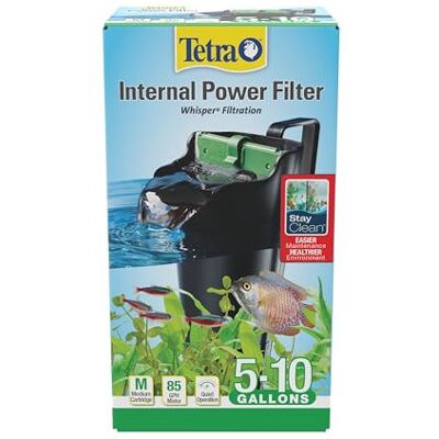 Tetra Whisper Internal Power Filter 5 To 10 Gallons, For aquariums, In-Tank Filtration With Air Pump, Black Tetra Whisper Internal Power Filter 5 To 10 Gallons, For aquariums, In-Tank Filtration With Air Pump, Black