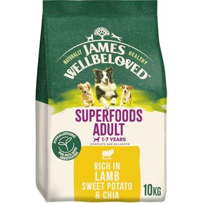 James Wellbeloved - Adult Dog Superfood Dry Food Lamb - 10kg - Dog Food James Wellbeloved - Adult Dog Superfood Dry Food Lamb - 10kg - Dog Food
