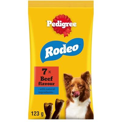 Pedigree RODEO Adult Dog Treats Beef 84 Sticks 12 x 123g Pedigree RODEO Adult Dog Treats Beef 84 Sticks 12 x 123g