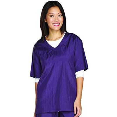Top Performance V-Neck Grooming Smocks Comfortable Pull-Over Nylon Tops for Professional Pet Groomers Small, Plum,Purple Top Performance V-Neck Grooming Smocks Comfortable Pull-Over Nylon Tops for Professional Pet Groomers Small, Plum,Purple