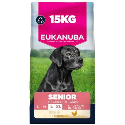Eukanuba Fresh Chicken Complete Dry Dog Food For Senior Large & Giant Breed Dogs 15KG Eukanuba Fresh Chicken Complete Dry Dog Food For Senior Large & Giant Breed Dogs 15KG