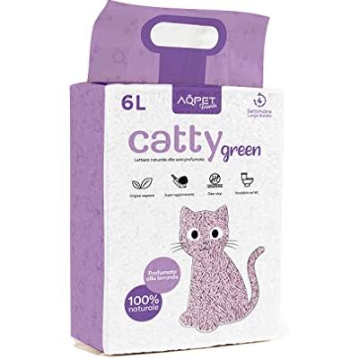 AQPET Friends Cat Litter CattyGreen Sand for Cats with Natural Soy of Plant Origin, Lavender AQPET Friends Cat Litter CattyGreen Sand for Cats with Natural Soy of Plant Origin, Lavender