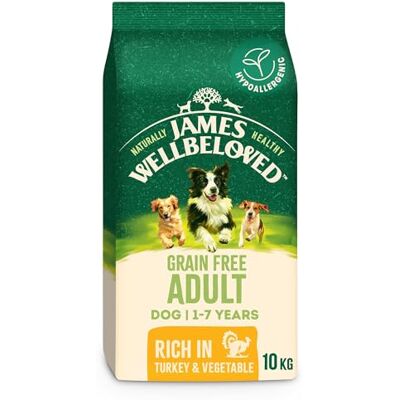 James Wellbeloved - Grain Free Adult Dog Turkey Veg - Turkey - 10kg - Dog Food James Wellbeloved - Grain Free Adult Dog Turkey Veg - Turkey - 10kg - Dog Food