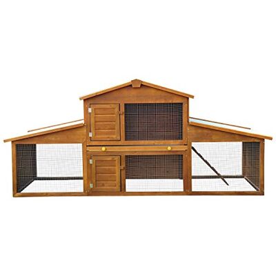PawHut EXTRA LARG RABBIT GUINEA PIG HUTCH HOUSE CAGE PEN WOODEN (215x63x100cm) PawHut EXTRA LARG RABBIT GUINEA PIG HUTCH HOUSE CAGE PEN WOODEN (215x63x100cm)