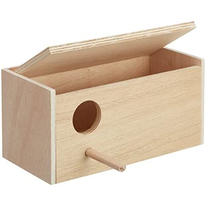 Nobby Budgie nesting box hole left; 28.5 x 14.0 x 14.0 cm Nobby Budgie nesting box hole left; 28.5 x 14.0 x 14.0 cm