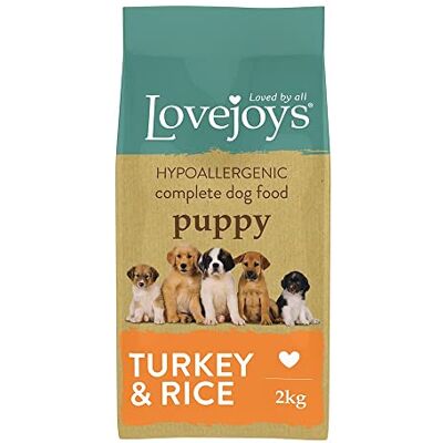 Lovejoys Hypoallergenic Puppy Food Dry Complete Wheat Free Dog Food Sensitive Stomach & Gastrointestinal Dog Biscuits Turkey and Rice 2kg Lovejoys Hypoallergenic Puppy Food Dry Complete Wheat Free Dog Food Sensitive Stomach & Gastrointestinal Dog Biscuits Turkey and Rice 2kg
