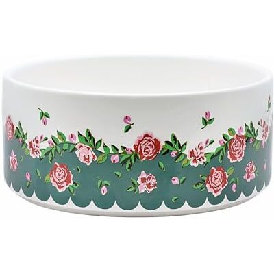 Pet Brands Cath Kidston Ceramic Pet Bowl (400 ml), Dishwasher Safe Food & Water Bowl for Cats & Dogs, Naturally Weighted, Dolly Rose Floral Design 13.5cm Diameter Pet Brands Cath Kidston Ceramic Pet Bowl (400 ml), Dishwasher Safe Food & Water Bowl for Cats & Dogs, Naturally Weighted, Dolly Rose Floral Design 13.5cm Diameter
