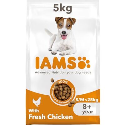 IAMS Senior Small Medium Complete Dry Dog Food Chicken 5kg With DentalCare System IAMS Senior Small Medium Complete Dry Dog Food Chicken 5kg With DentalCare System