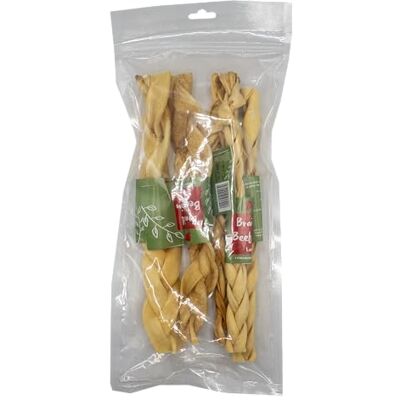 Pure Braided Beef Skin Large 30cm 5 Pack 100% Natural Beef Dog Chew Air Dried & Grain Free Pure Braided Beef Skin Large 30cm 5 Pack 100% Natural Beef Dog Chew Air Dried & Grain Free