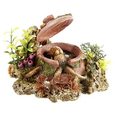 CLASSIC Octopus in Jar with Plants (action ornament) Aquarium Ornament 200mm CLASSIC Octopus in Jar with Plants (action ornament) Aquarium Ornament 200mm