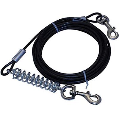 Pet Gear PetGear Heavy Duty Dog Tie Out Cable for Outdoor Use Strong Durable Chew Proof Lead Tangle Free Secure Leash for Large Medium and Small Dogs 4.7m Pet Gear PetGear Heavy Duty Dog Tie Out Cable for Outdoor Use Strong Durable Chew Proof Lead Tangle Free Secure Leash for Large Medium and Small Dogs 4.7m