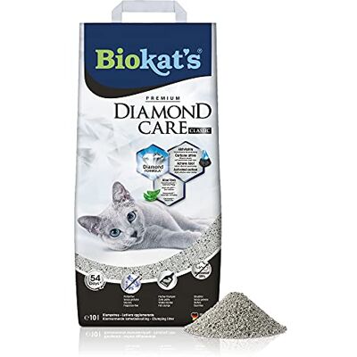 Biokat's Biokatʼs Diamond Care Classic with fragrance-free formula Fine cat litter with activated carbon and aloe vera 1 bag (1 x 10 L) Biokat's Biokatʼs Diamond Care Classic with fragrance-free formula Fine cat litter with activated carbon and aloe vera 1 bag (1 x 10 L)
