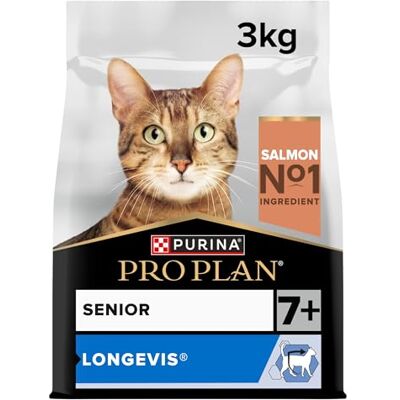 Pro Plan Senior 7+ Longevis Salmon Dry Cat Food 3kg Pro Plan Senior 7+ Longevis Salmon Dry Cat Food 3kg