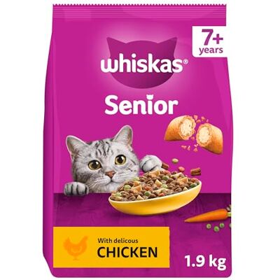 Whiskas - 7+ Dry Cat Food - Chicken - Dry Cat Food Whiskas - 7+ Dry Cat Food - Chicken - Dry Cat Food