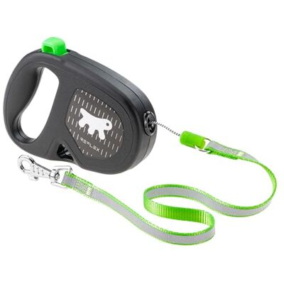 Ferplast FLIPPY ONE REFLEX Reflective Extendable Dog Lead Evening Walks Bag Holder Lock & Release Button Ergonomic Design Tape Max 15 Kg 4m, Green Ferplast FLIPPY ONE REFLEX Reflective Extendable Dog Lead Evening Walks Bag Holder Lock & Release Button Ergonomic Design Tape Max 15 Kg 4m, Green