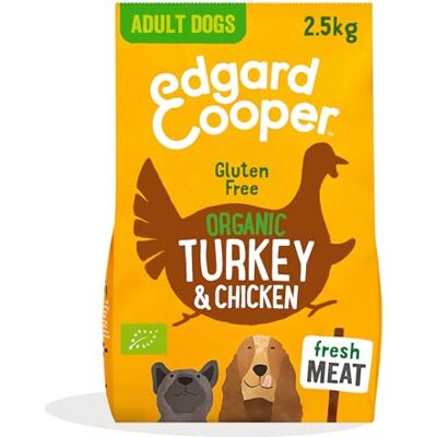 Edgard & Cooper Dry Dog Food For Medium Breed Adult Dogs (2.5kg), Organic Turkey & Chicken, Organic Ingredients, Gluten-free Recipe With Natural Ingredients, Never Meat Meal Edgard & Cooper Dry Dog Food For Medium Breed Adult Dogs (2.5kg), Organic Turkey & Chicken, Organic Ingredients, Gluten-free Recipe With Natural Ingredients, Never Meat Meal