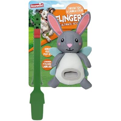 Rosewood Flingerz Rabbit Dog Toy Launcher – Durable Interactive Fetch Toy for Active Dogs – Long-Distance Throw Flinger for Outdoor Play & Exercise Rosewood Flingerz Rabbit Dog Toy Launcher – Durable Interactive Fetch Toy for Active Dogs – Long-Distance Throw Flinger for Outdoor Play & Exercise