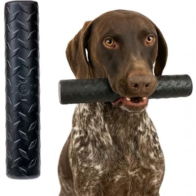 Monster Cable K9 Indestructible Stick Dog Toy Lifetime Replacement Durable for Aggressive Chewers Safe Non-Toxic Natural Rubber Chew, Tug & Fetch Tough, Heavy Duty USA Made Solid-Core, 9" x 2 Monster Cable K9 Indestructible Stick Dog Toy Lifetime Replacement Durable for Aggressive Chewers Safe Non-Toxic Natural Rubber Chew, Tug & Fetch Tough, Heavy Duty USA Made Solid-Core, 9" x 2