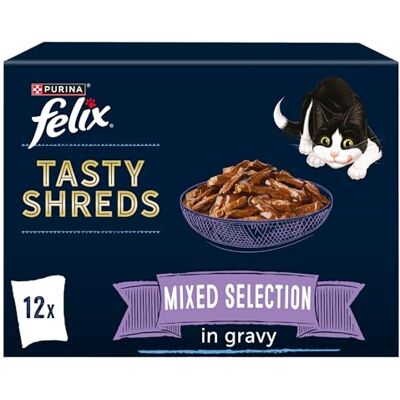 Felix - Tasty Shreds - Fish Selection - In Gravy - Cat Food Felix - Tasty Shreds - Fish Selection - In Gravy - Cat Food