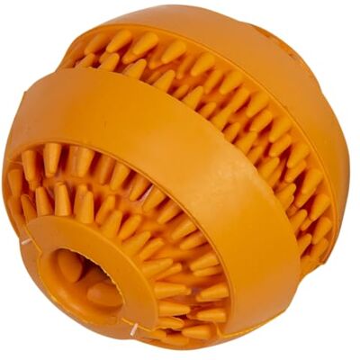JACK AND VANILLA , Rubber Toys Non Toxic Rubber Dog Snack Ball Diameter 6 x 5.7 cm Orange JACK AND VANILLA , Rubber Toys Non Toxic Rubber Dog Snack Ball Diameter 6 x 5.7 cm Orange