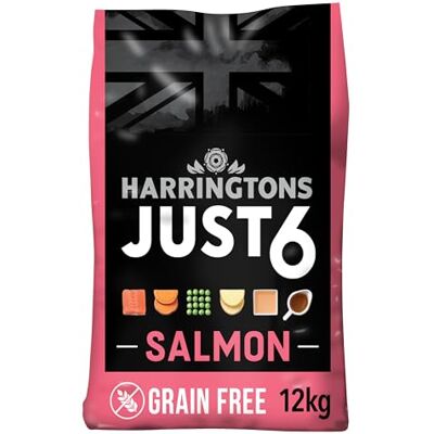 Harringtons - Just 6 Salmon and Vegetable Dog Food - 12kg Harringtons - Just 6 Salmon and Vegetable Dog Food - 12kg