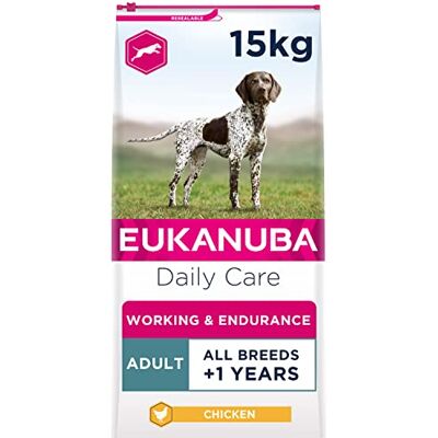 Eukanuba Working and Endurance High Protein and Energy Complete Dry Dog Food for Adult Dogs with Chicken 15 kg Eukanuba Working and Endurance High Protein and Energy Complete Dry Dog Food for Adult Dogs with Chicken 15 kg