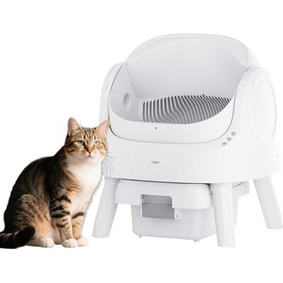PetPivot Self-Cleaning Cat Litter Box, Open-Top Litter Tray with Safety Sensor, Large Space, Quiet Operation, Modern and Simple Style, Easy Maintenance, for Multi-Cat Households PetPivot Self-Cleaning Cat Litter Box, Open-Top Litter Tray with Safety Sensor, Large Space, Quiet Operation, Modern and Simple Style, Easy Maintenance, for Multi-Cat Households