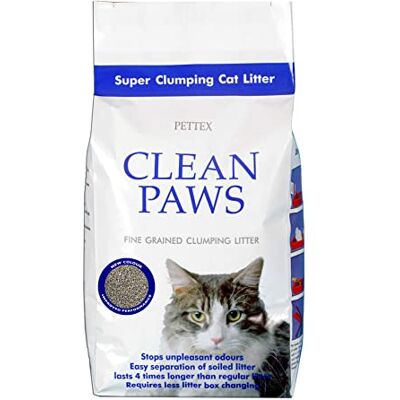 Pettex Clean Paws Super Clumping Ultra Cat Litter 15 kg, clear Pettex Clean Paws Super Clumping Ultra Cat Litter 15 kg, clear