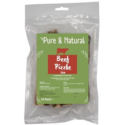 Pure Bull Pizzle Sticks for Dogs, 12cm (Pack of 10) Natural Dog Chews & Bully Sticks, Hypoallergenic & Low-Fat Dog Treat Pure Bull Pizzle Sticks for Dogs, 12cm (Pack of 10) Natural Dog Chews & Bully Sticks, Hypoallergenic & Low-Fat Dog Treat