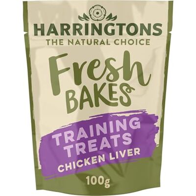 HARRINGTONS Fresh Bakes Grain Free Chicken Liver Training Dog Treats 100g (Pack of 9) Gently Oven Baked HARRINGTONS Fresh Bakes Grain Free Chicken Liver Training Dog Treats 100g (Pack of 9) Gently Oven Baked