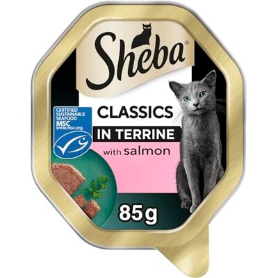 Sheba Classics Cat Food Tray with Salmon in Terrine 2x11x85g Sheba Classics Cat Food Tray with Salmon in Terrine 2x11x85g
