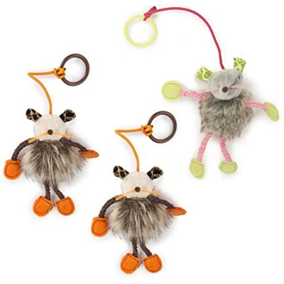 SmartyKat Bouncy Mouse set/3 Soft Plush Cat Toy, Bungee Teaser Toy, Interactive with Ring, Elastic and Extra Long Faux Fur SmartyKat Bouncy Mouse set/3 Soft Plush Cat Toy, Bungee Teaser Toy, Interactive with Ring, Elastic and Extra Long Faux Fur
