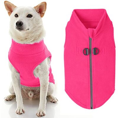 GOOBY Zip Up Fleece Dog Sweater Pink, X-Small Warm Pullover Fleece Step-in Dog Jacket with Dual D Ring Leash Winter Small Dog Sweater Dog Clothes for Small Dogs Boy and Medium Dogs GOOBY Zip Up Fleece Dog Sweater Pink, X-Small Warm Pullover Fleece Step-in Dog Jacket with Dual D Ring Leash Winter Small Dog Sweater Dog Clothes for Small Dogs Boy and Medium Dogs