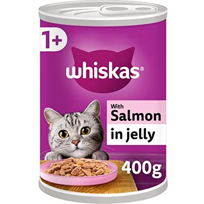 Whiskas - 1+ Cat Wet Food Salmon Jelly - Salmon - Cat Food Whiskas - 1+ Cat Wet Food Salmon Jelly - Salmon - Cat Food