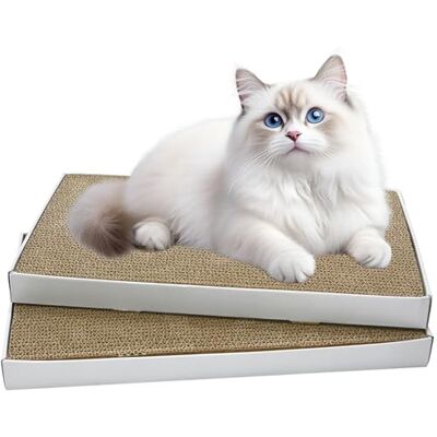 RAM ONLINE Ram® 2 x Large Cat Scratcher Pad Corrugated Cardboard Kitten Scratcher Board Lounge Indoor Scratcher Pad RAM ONLINE Ram® 2 x Large Cat Scratcher Pad Corrugated Cardboard Kitten Scratcher Board Lounge Indoor Scratcher Pad