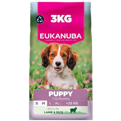 Eukanuba Lamb & Rice Complete Dry Puppy Food For Small & Medium Breed Dogs 3KG Eukanuba Lamb & Rice Complete Dry Puppy Food For Small & Medium Breed Dogs 3KG