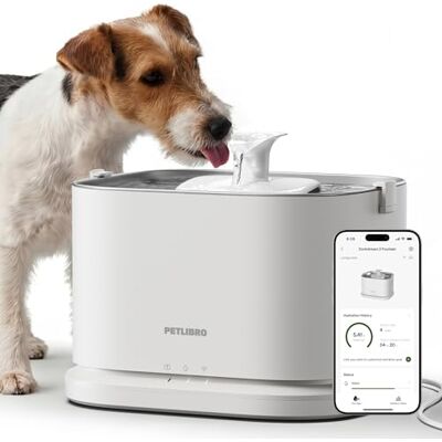 PETLIBRO Silent dog water fountain, stainless steel tray, smart pet water fountain for dogs indoor with app monitoring, 3L water bowl PETLIBRO Silent dog water fountain, stainless steel tray, smart pet water fountain for dogs indoor with app monitoring, 3L water bowl