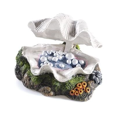 CLASSIC Closing Clam Shell Action Aquarium Ornament 7 Inch Moving Fish Tank Decoration Air-Operated Resin Ornament for Freshwater Aquariums CLASSIC Closing Clam Shell Action Aquarium Ornament 7 Inch Moving Fish Tank Decoration Air-Operated Resin Ornament for Freshwater Aquariums