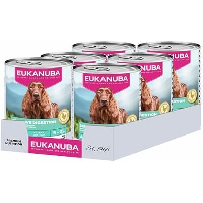 Eukanuba Adult Sensitive Digestion Wet Dog Food Chicken 6 x 400g Eukanuba Adult Sensitive Digestion Wet Dog Food Chicken 6 x 400g